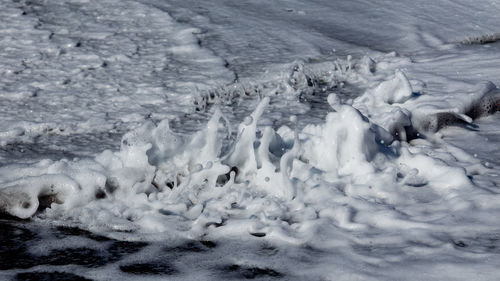 Close-up of snow covered landscape