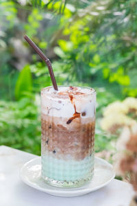 Close-up of drink on table