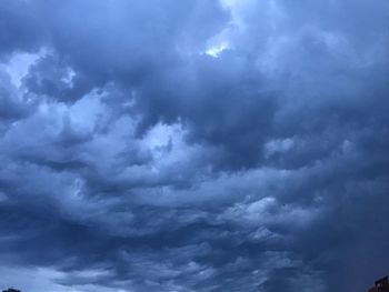 Low angle view of storm clouds in sky