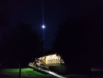 Night view of illuminated street light