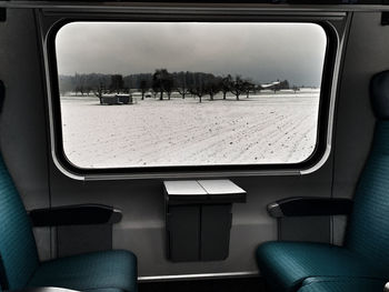Empty seats in train in switzerland