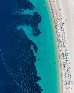 High angle view of beach