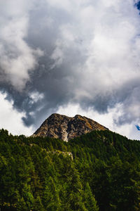 Low angle view of mountain against sky