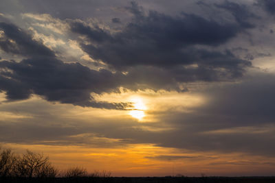 Sunset over landscape