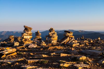 Scenic view of mountains against clear sky