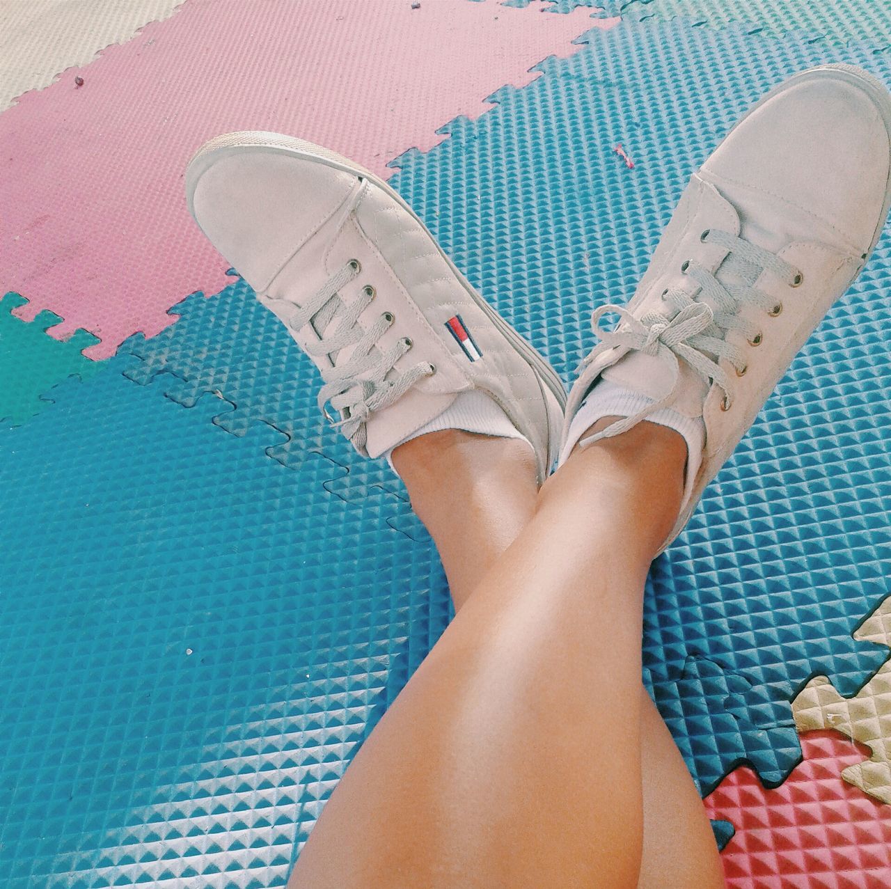 low section, person, lifestyles, personal perspective, leisure activity, human foot, relaxation, barefoot, legs crossed at ankle, sitting, part of, men, standing, shoe, sunlight, footwear