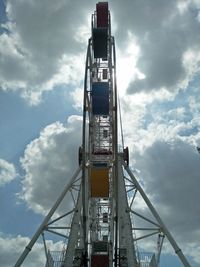 Low angle view of ferris wheel against sky