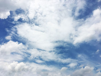 Low angle view of clouds in sky