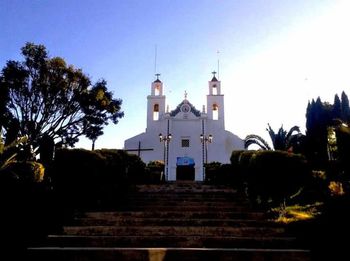 Low angle view of church against sky