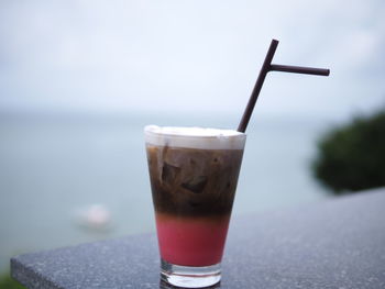 Close-up of drink on table