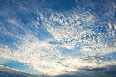 Low angle view of clouds in sky