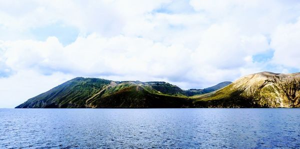 Panoramic view of lake against sky