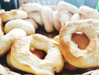 Close-up of bread for sale