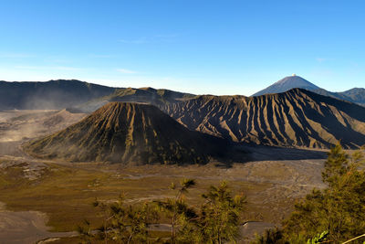 Scenic view of mountain range against sky