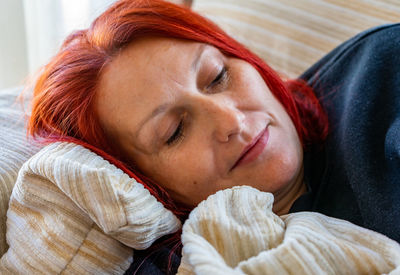 Close-up of woman looking away