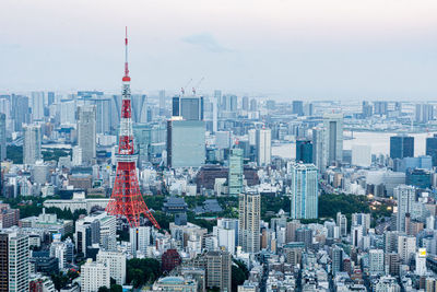 Aerial view of buildings in city