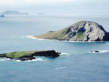 Scenic view of sea and rocks