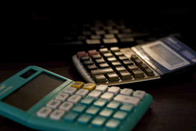 Close-up of laptop on table