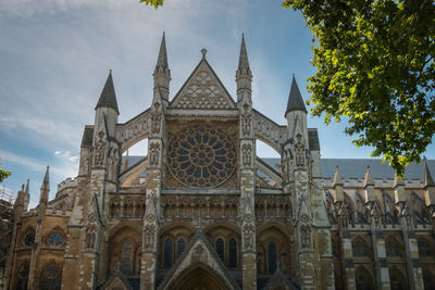 North entrance and facade of westminster abbey, london, united kingdom