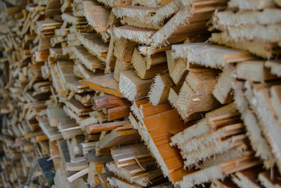 Full frame shot of logs