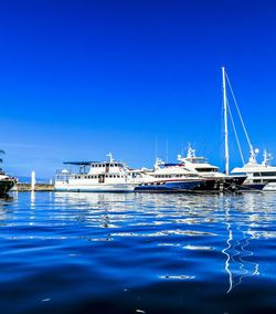 Boats in harbor