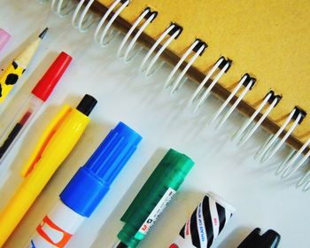 Close-up of colored pencils