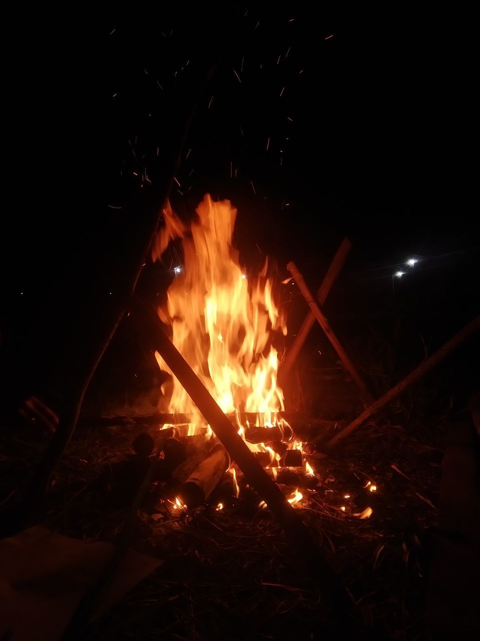 fire, burning, flame, campfire, heat, bonfire, nature, night, wood, log, camping, darkness, glowing, no people, firewood, motion, fireplace, orange color, outdoors, long exposure