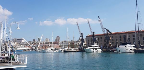 Boats in harbor