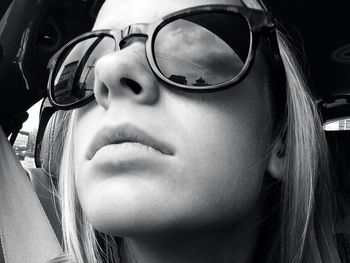 Close-up portrait of young woman