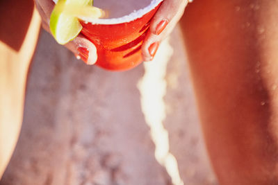 Close-up of drink in water