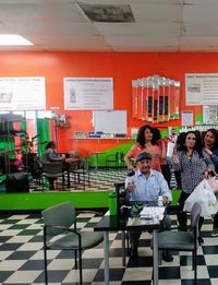 People sitting in restaurant