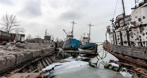 Boats in canal