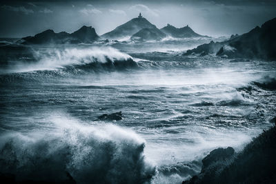 Scenic view of sea against sky