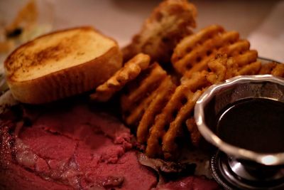 Close-up of food in plate