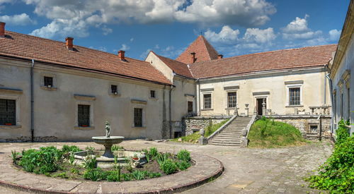 Svirzh, ukraine 10.07.2021. svirzh castle in lviv region of ukraine on a sunny summer day