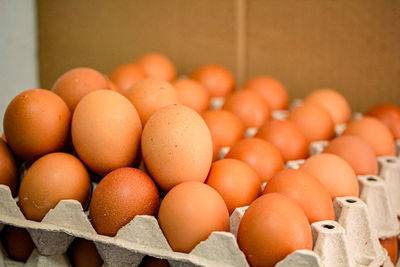 Close-up of eggs in container