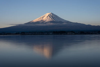 Scenic view of snowcapped mountain against sky