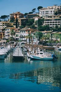 The marina of porto de soller