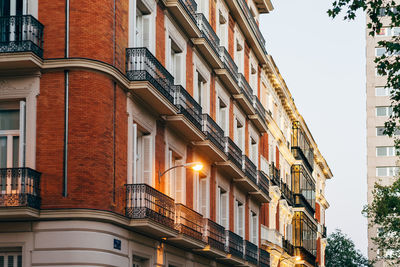 Low angle view of residential building against sky