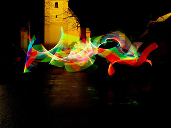 Light painting at night