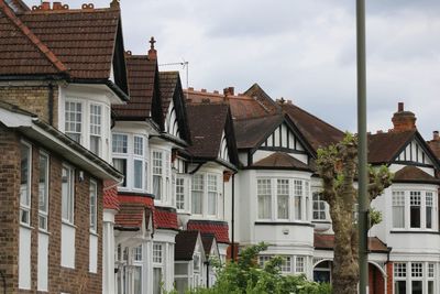 Low angle view of residential buildings