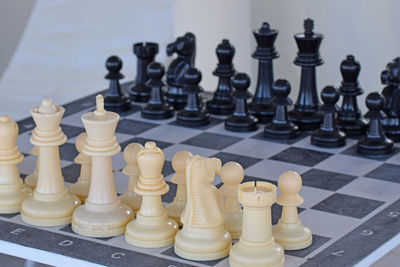 Close-up of chess board