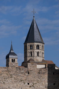 Low angle view of building against sky