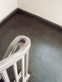 High angle view of staircase at home