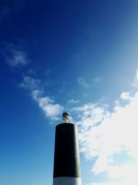 Low angle view of lighthouse against sky