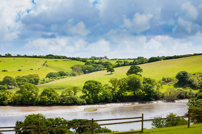 Scenic view of river against sky