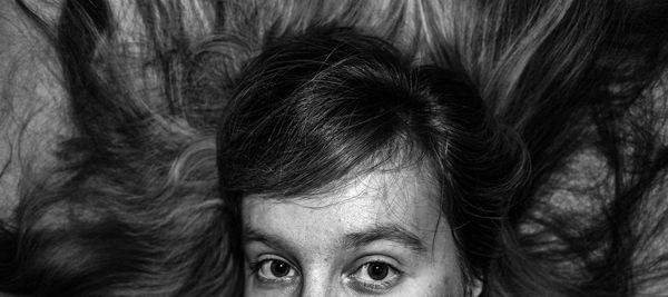 Close-up portrait of woman