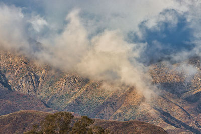 Scenic view of land against sky