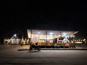 Illuminated city at night