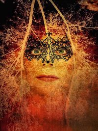 Close-up portrait of woman